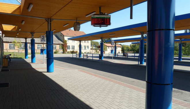 Rousínov bus terminal; Investment: 1 855 869 EUR (Source: Office of the Regional Council South-East)